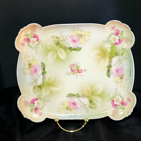 MZ Austria Vintage Flower Design Platter - Picture 1 of 5